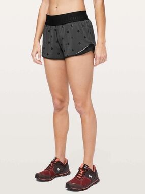 Lululemon Hotty Hot Short Special Edition 2.5" – Black (Size 6) | Reflective Run